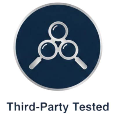 Independently tested by a third-party laboratory for potency and common allergens.